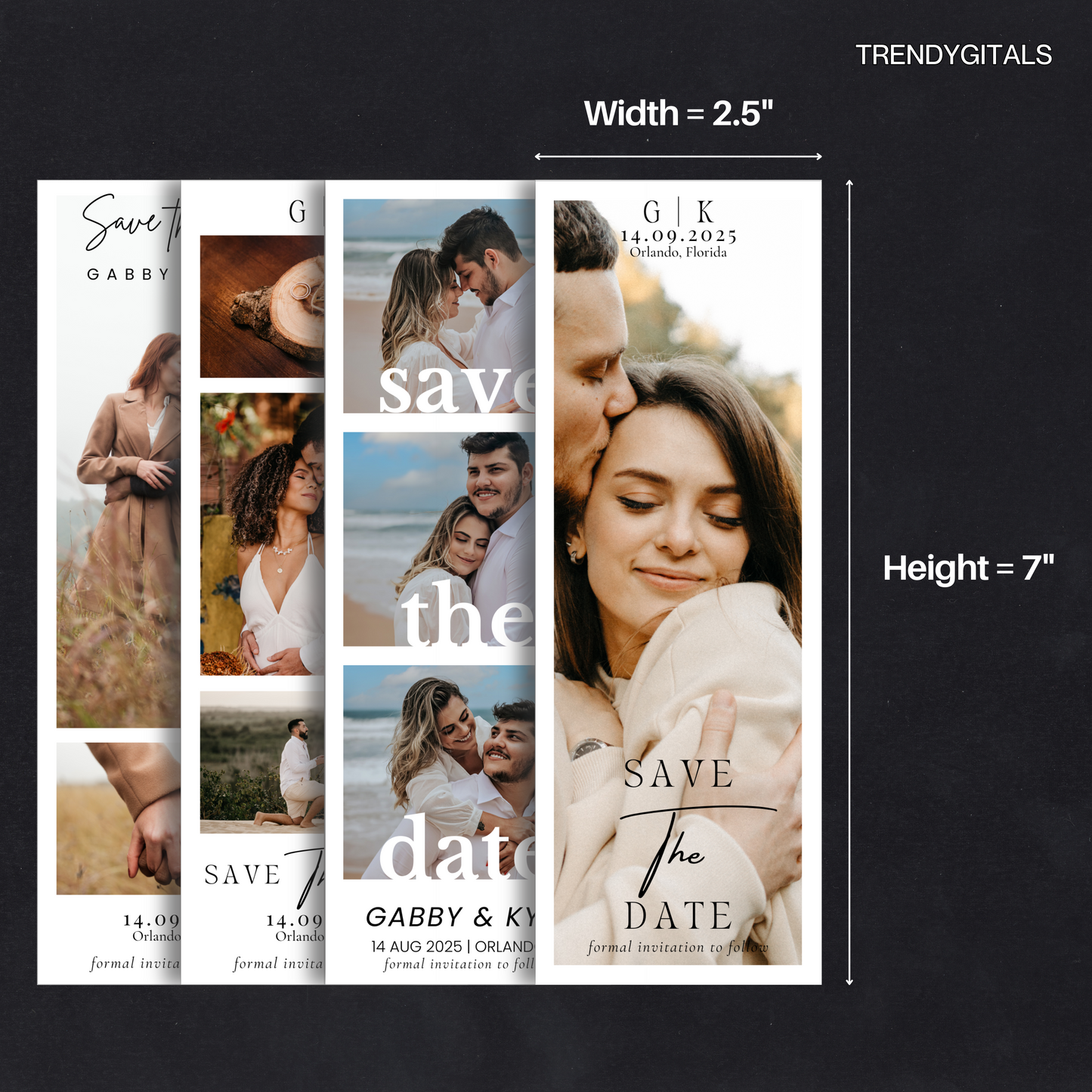 Save the Date Photobooth Template Bundle - US Letter Size