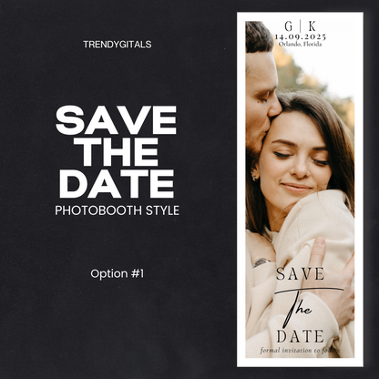 Save the Date Photobooth Template Bundle - US Letter Size