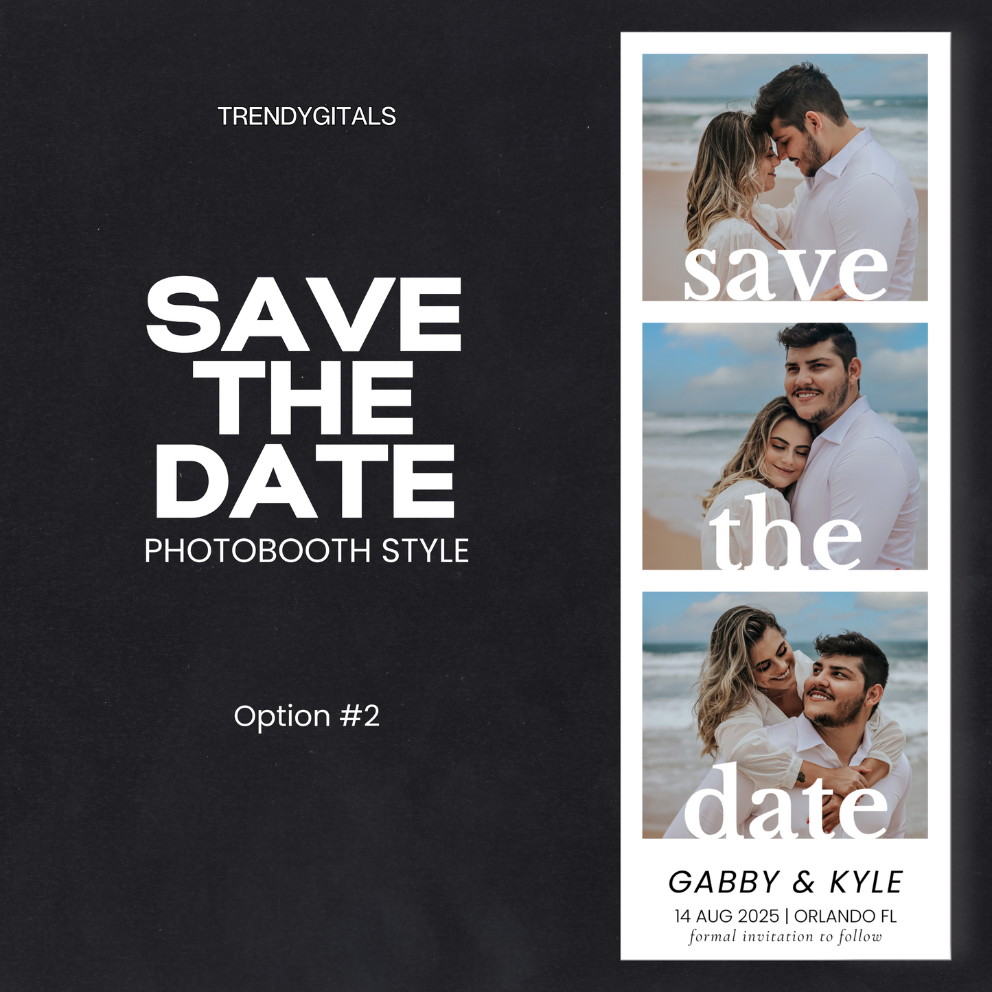 Save the Date Photobooth Template Bundle - US Letter Size