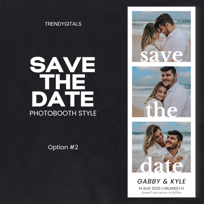 Save the Date Photobooth Template Bundle - US Letter Size