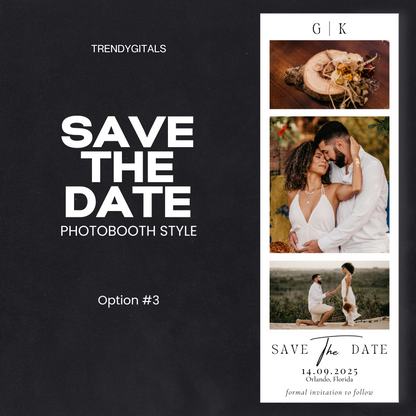 Save the Date Photobooth Template Bundle - US Letter Size
