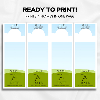 Save The Date | Photobooth Style #1 - US Letter Size