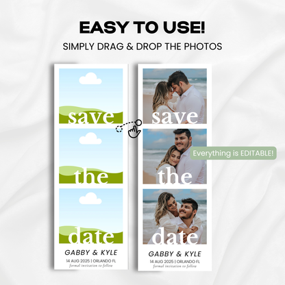Save The Date | Photobooth Style #2 - US Letter Size