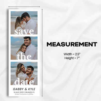 Save The Date | Photobooth Style #2 - US Letter Size