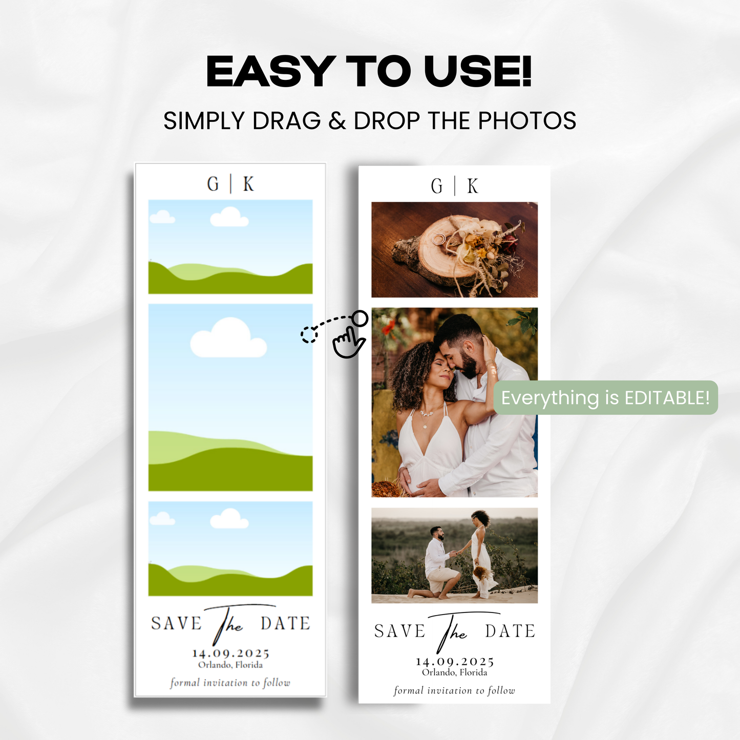 Save The Date | Photobooth Style #3 - US Letter Size