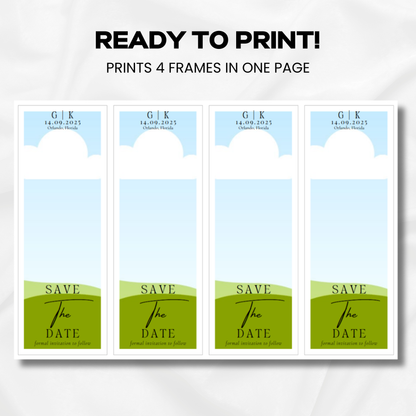 Save The Date | Photobooth Style #3 - US Letter Size