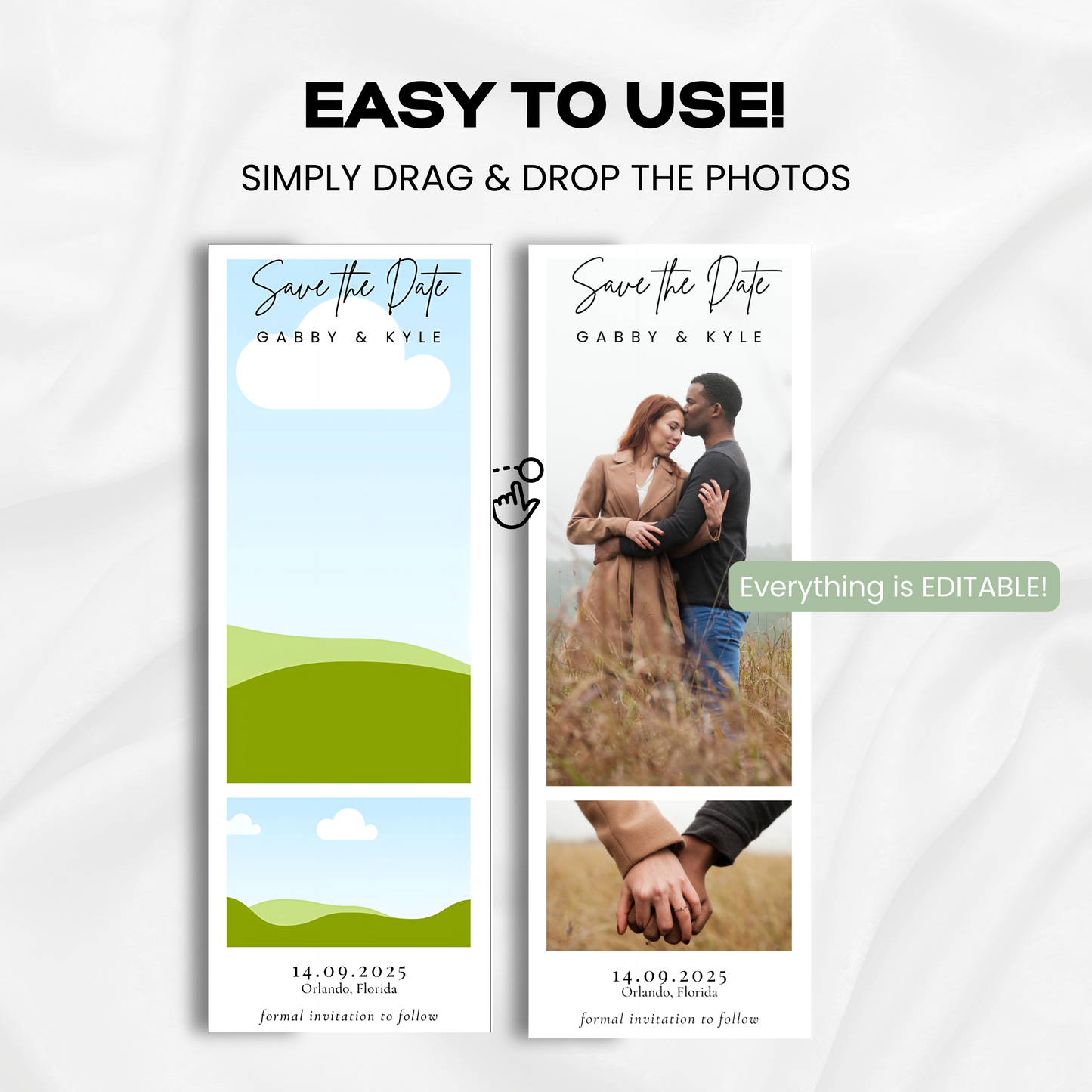 Save The Date | Photobooth Style #4 - US Letter Size