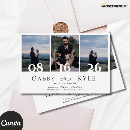 Save The Date | Classic Style Template – 4x6" (A6 Size)