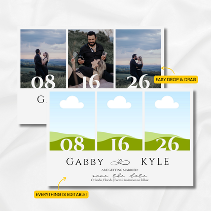 Save The Date | Classic Style Template – 4x6" (A6 Size)