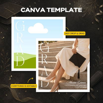 Graduation Templates – Proud of You Collection (63.5x63.5MM)