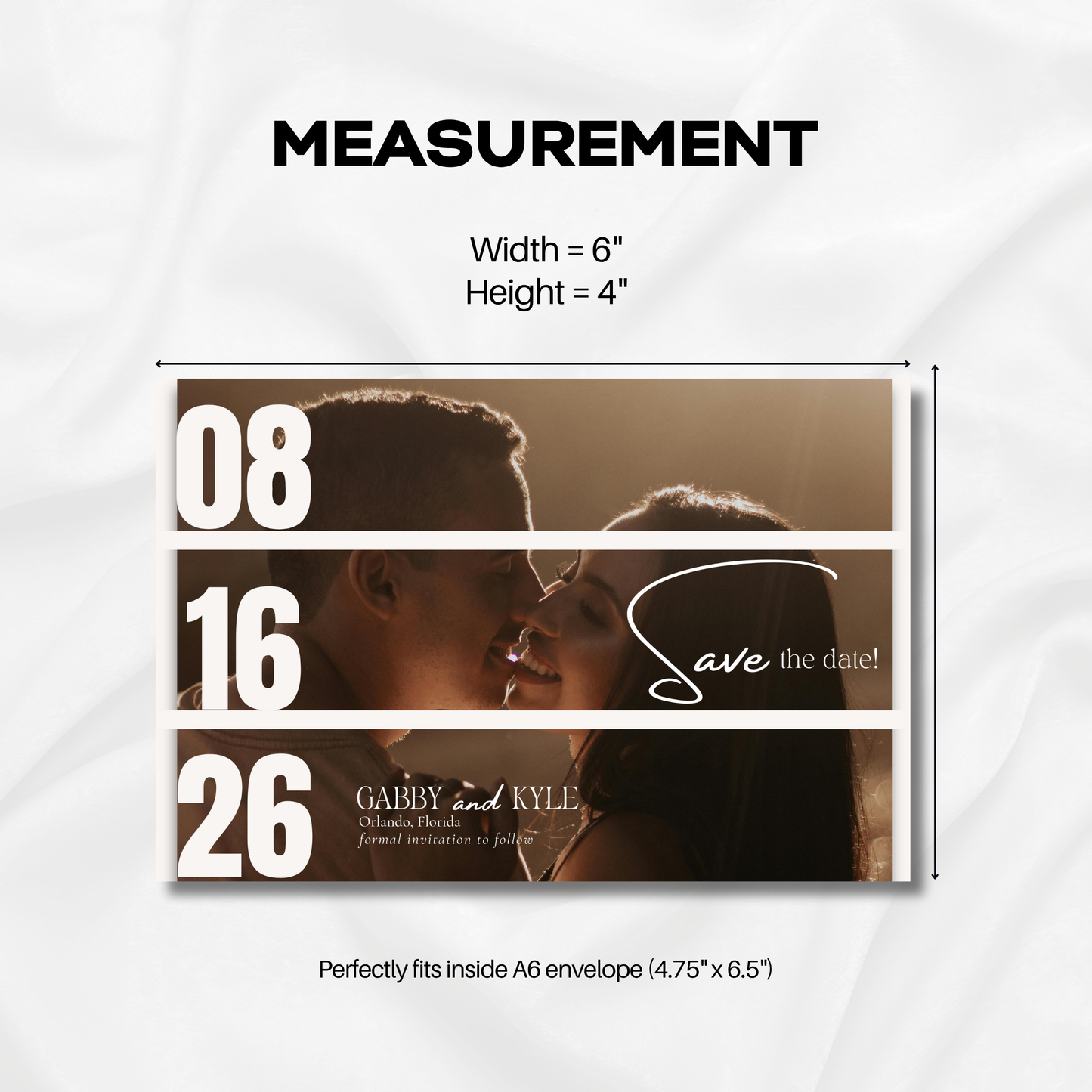 Save The Date | Photostrip Style – 4x6" (A6 Size)