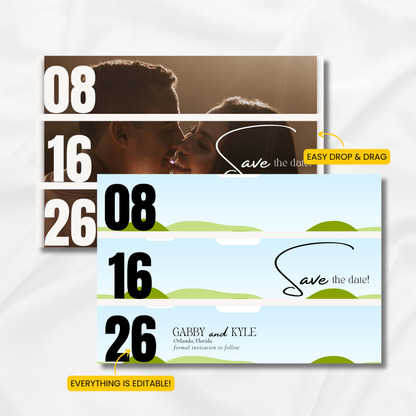 Save The Date | Photostrip Style – 4x6" (A6 Size)