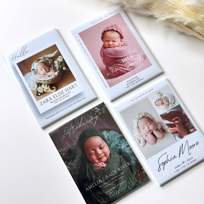 Baby Announcement Templates – Sweet Arrival Collection (65x90MM)