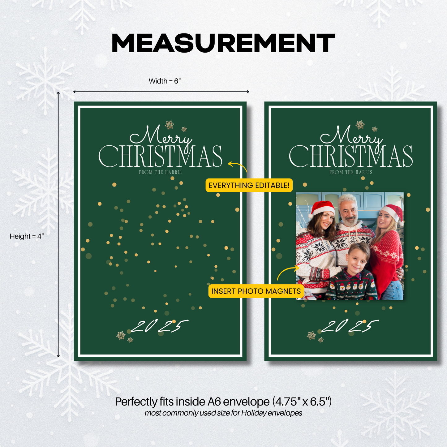 Christmas Card Backing Bundle - 4x6"