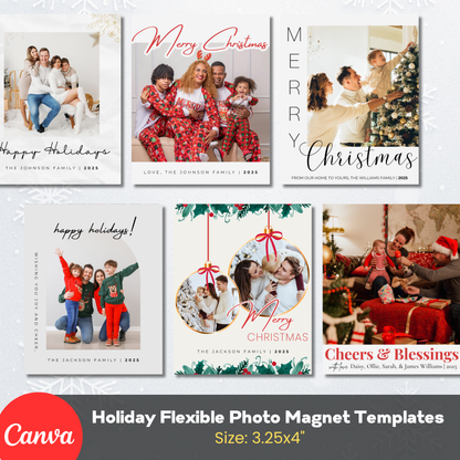 Holiday Flexible Photo Magnet Templates - 3.25x4"
