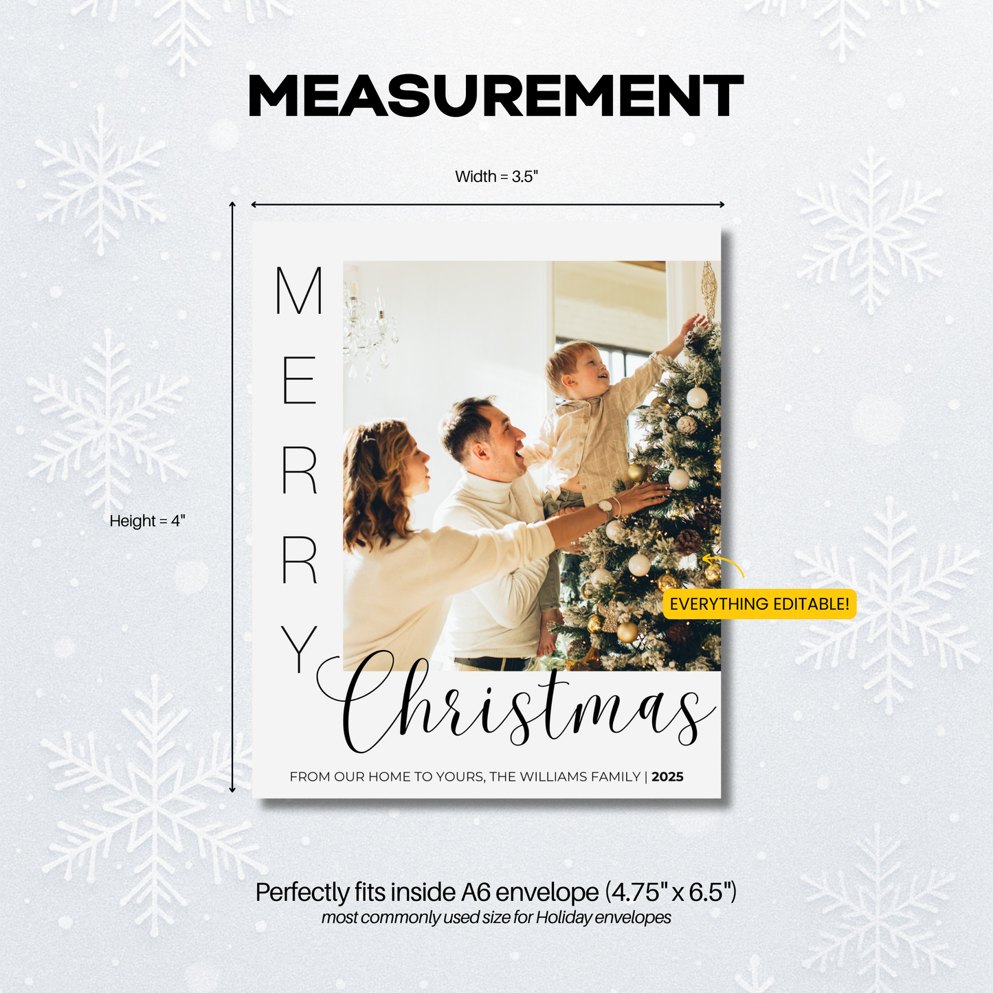 Holiday Flexible Photo Magnet Templates - 3.25x4"