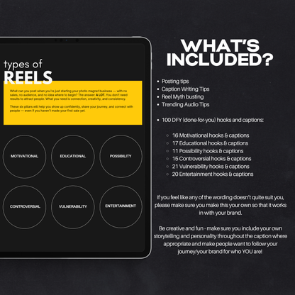 The Magnetpreneur™ 100 Hooks & Captions Pack