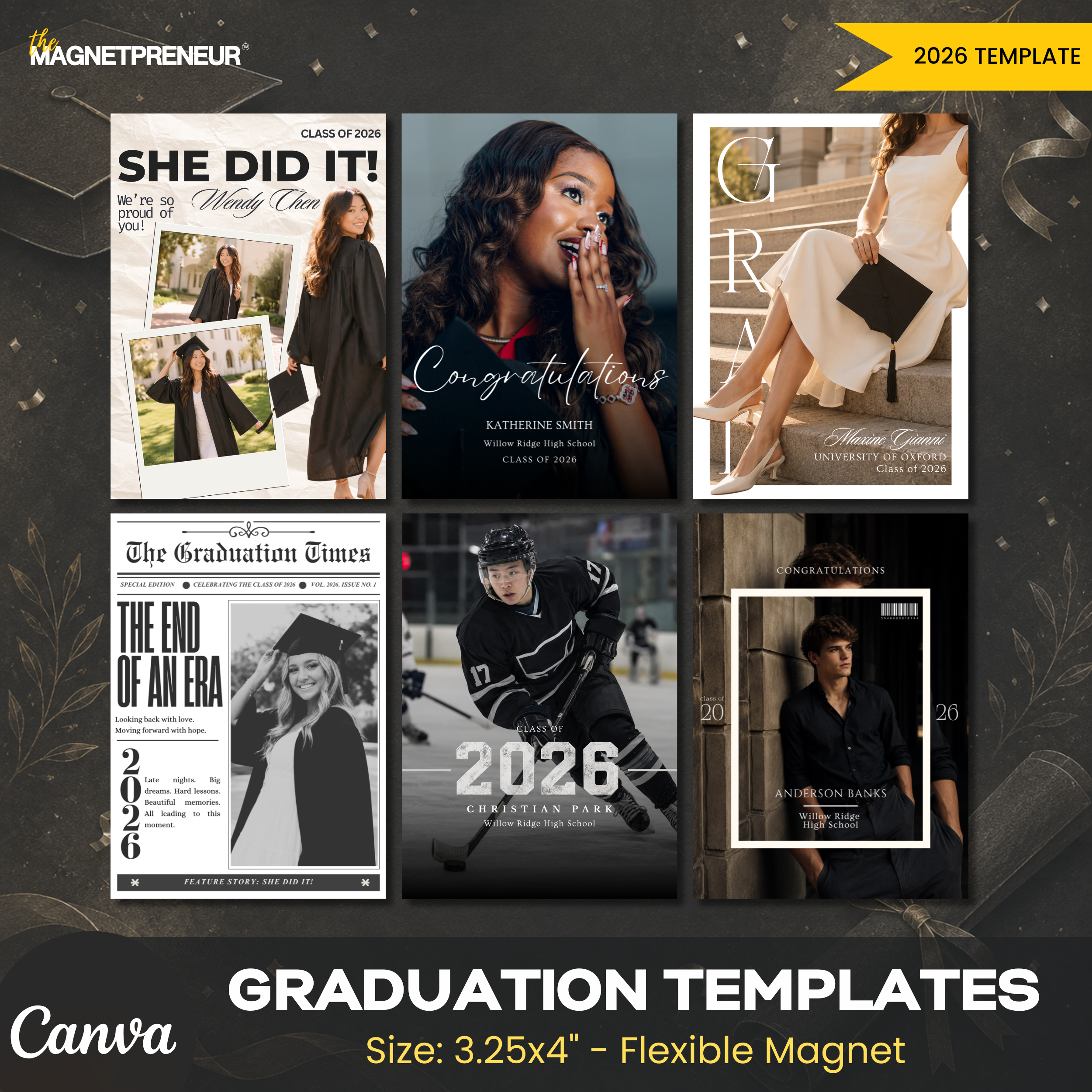 Graduation Templates – Proud of You Collection (3.25x4