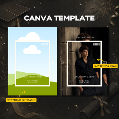 Graduation Templates – Proud of You Collection (3.25x4") Flexible Magnets