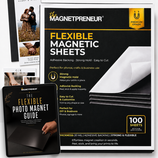 Premium Flexible Magnetic Sheets (100PCS)