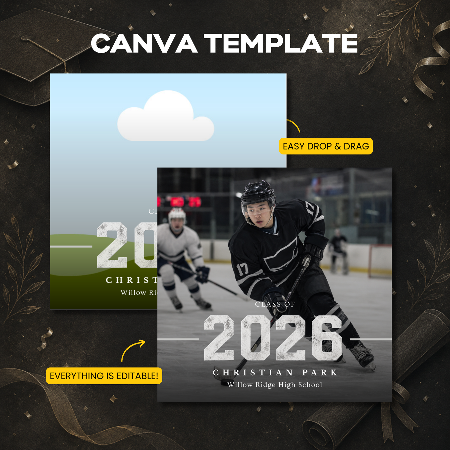 Graduation Templates – Proud of You Collection (50x50MM)