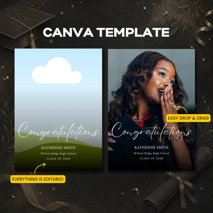 Graduation Templates – Proud of You Collection (53x80MM)