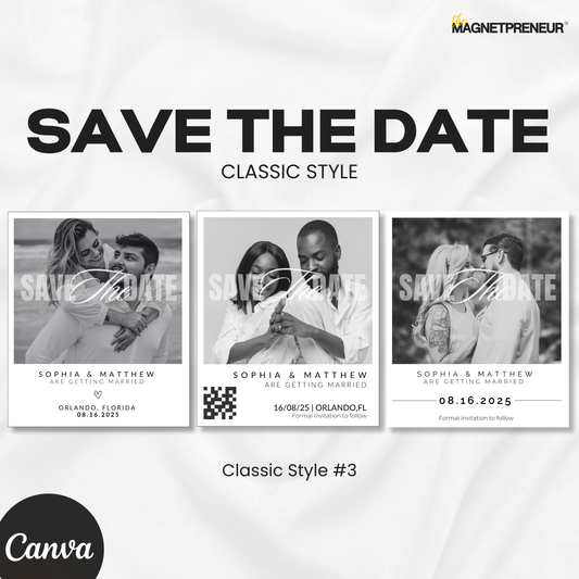 Save The Date | Classic Style #3 - US Letter Size