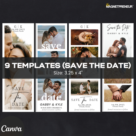 Save the Date Photobooth Template Bundle - US Letter Size