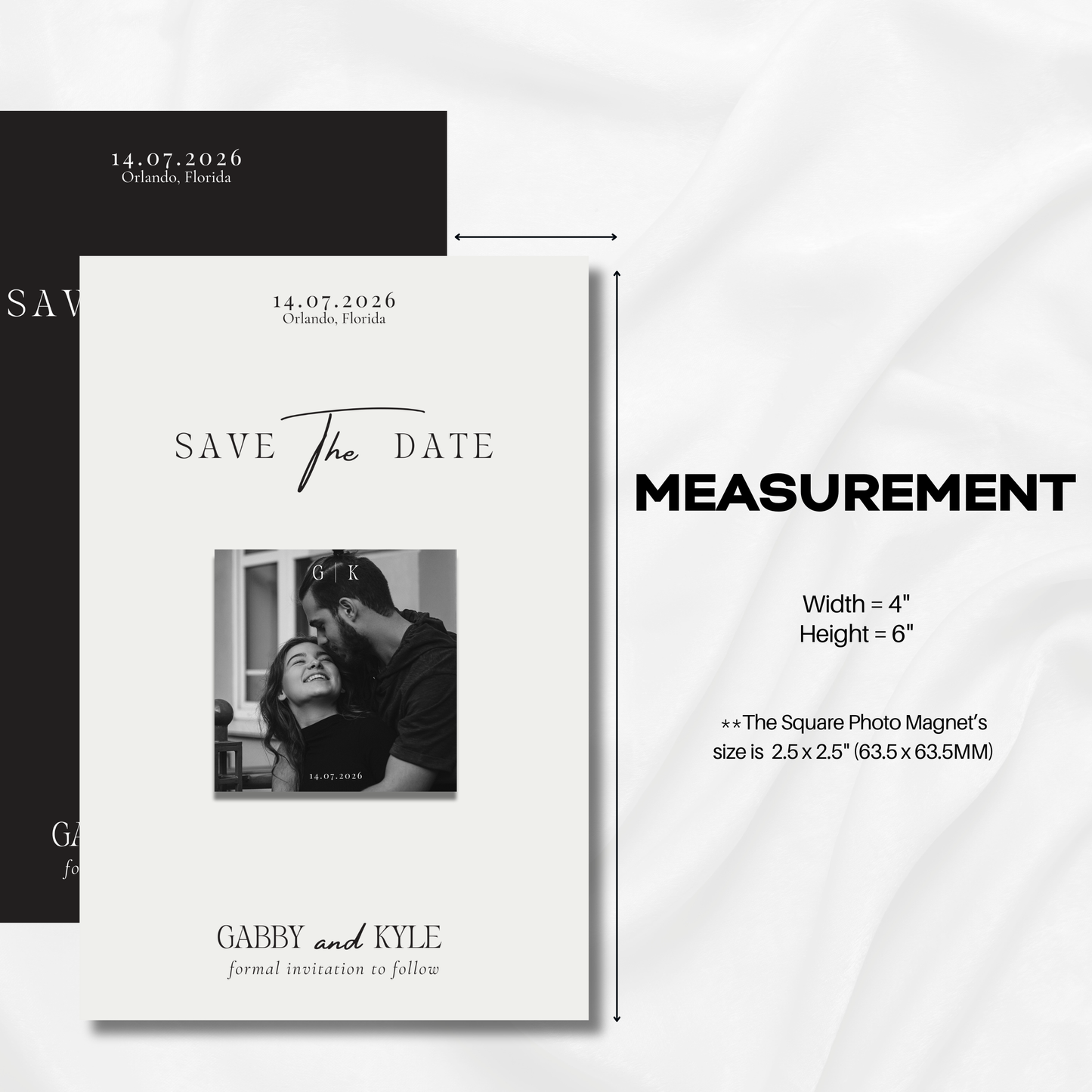 Save the Date Photo Magnet Template Bundle for Wedding Invitations