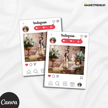 Instagram Photo Magnet Template
