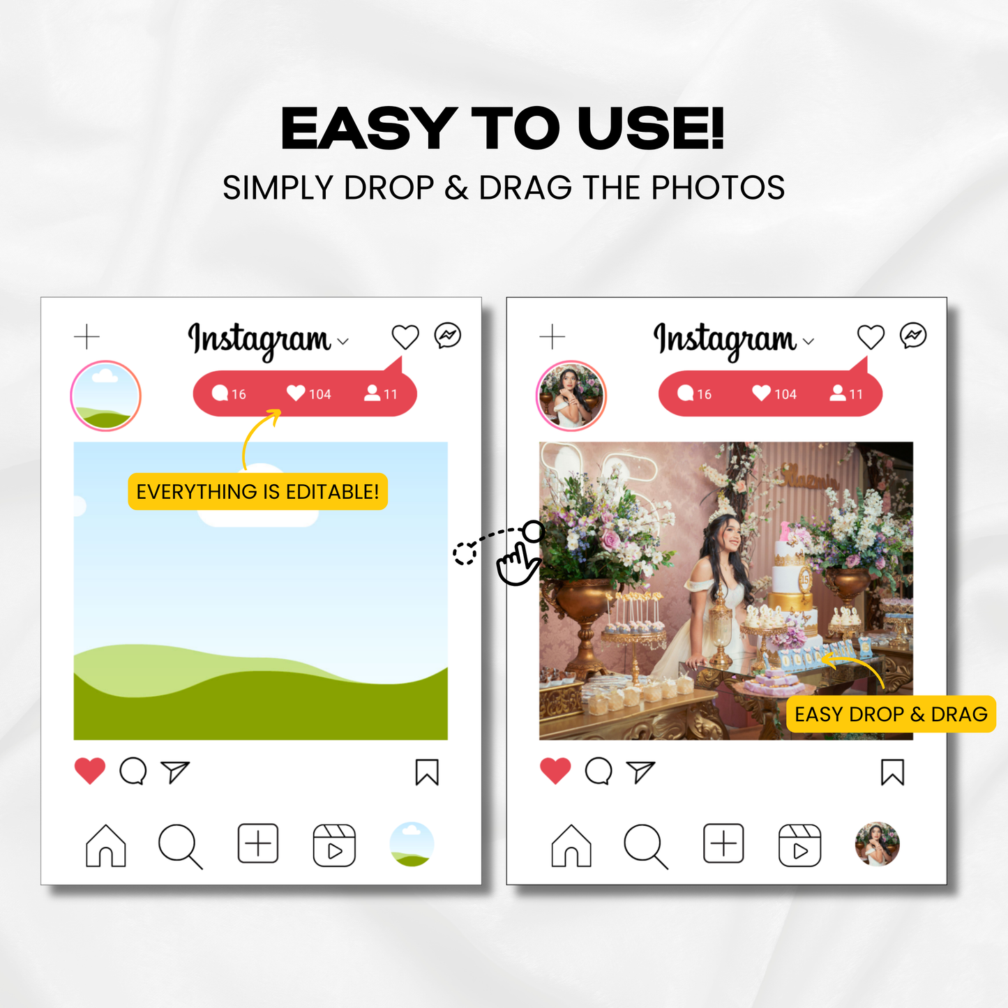 Instagram Photo Magnet Template