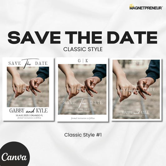 Save The Date | Classic Style #1 - US Letter Size