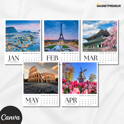 Calendar Photo Magnet Template (2025-2026)