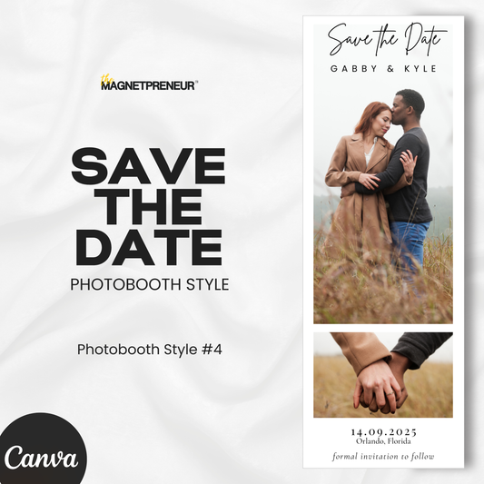 Save The Date | Photobooth Style #4 - US Letter Size