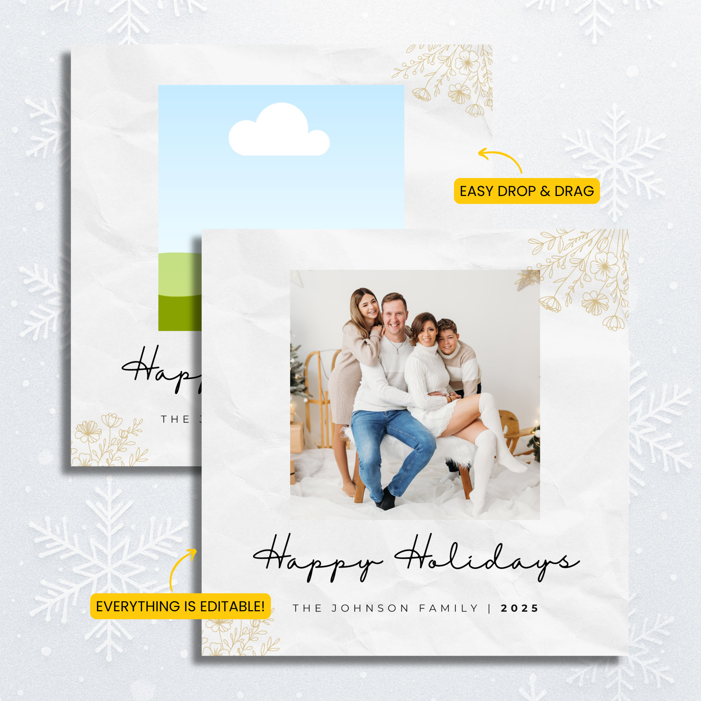 Custom Christmas & Holiday Magnet Design Bundle | Canva Digital Template - 63.5x63.5MM (2.5x2x.5")