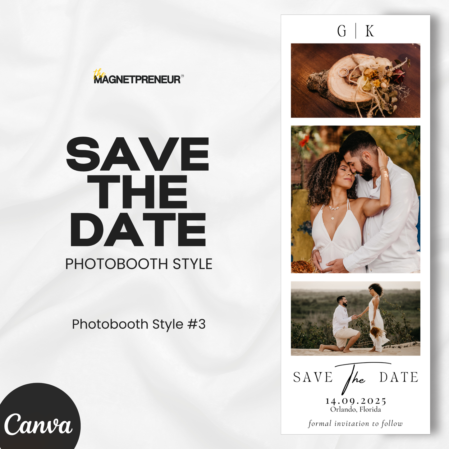 Save The Date | Photobooth Style #3 - US Letter Size