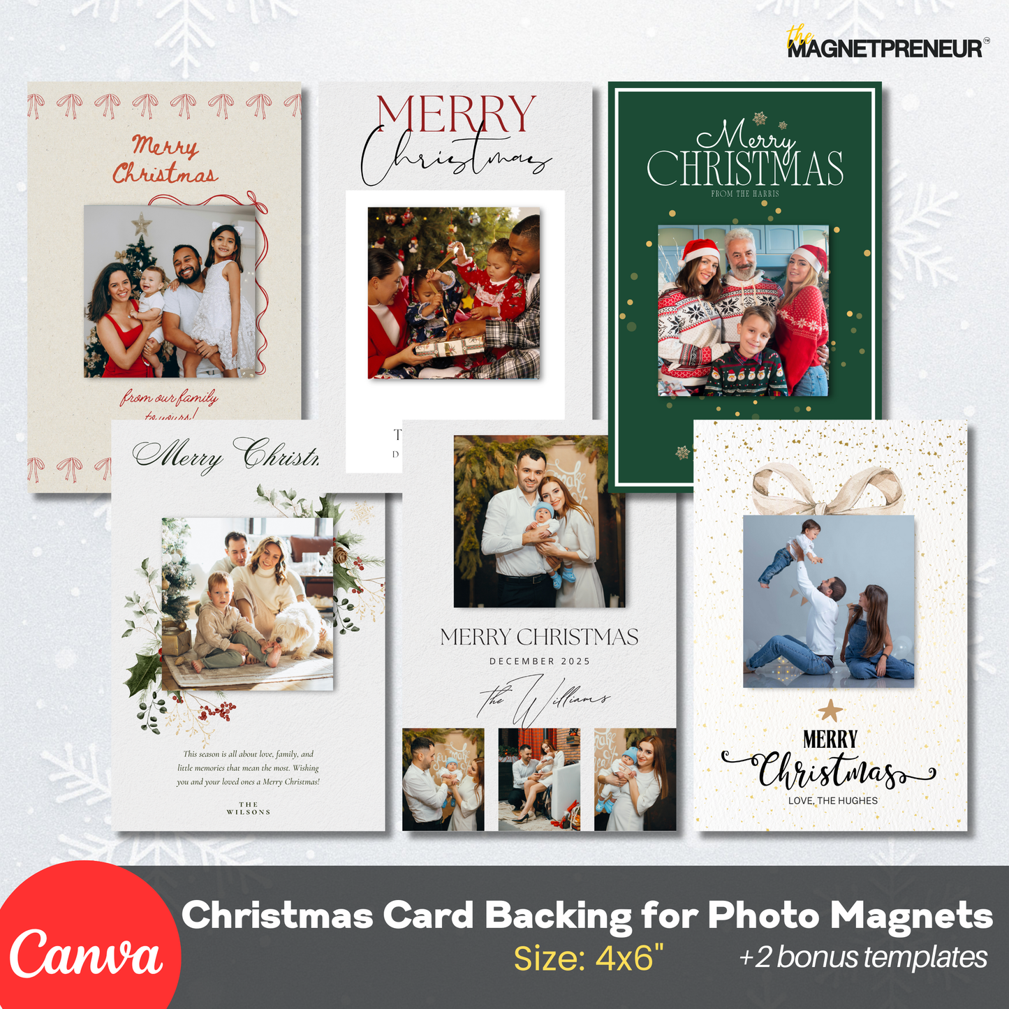 Christmas Card Backing Bundle - 4x6"