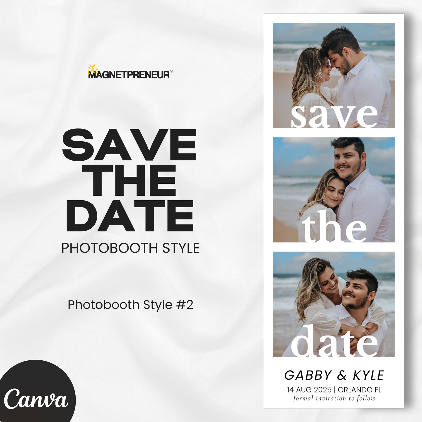 Save The Date | Photobooth Style #2 - US Letter Size