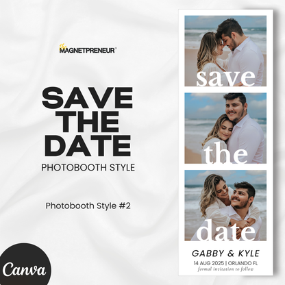 Save The Date | Photobooth Style #2 - US Letter Size