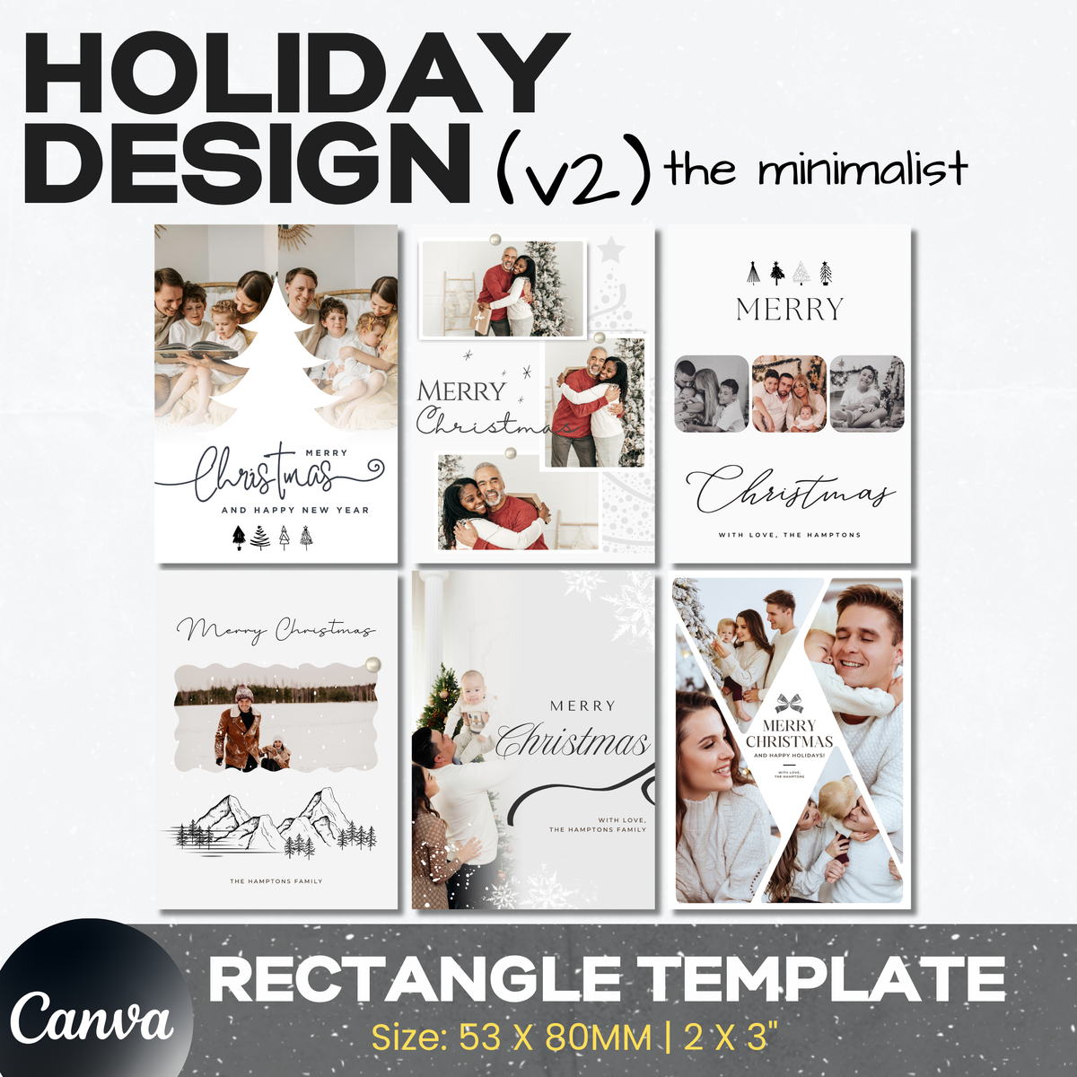 Minimalist Holiday Templates (Photo Magnet)