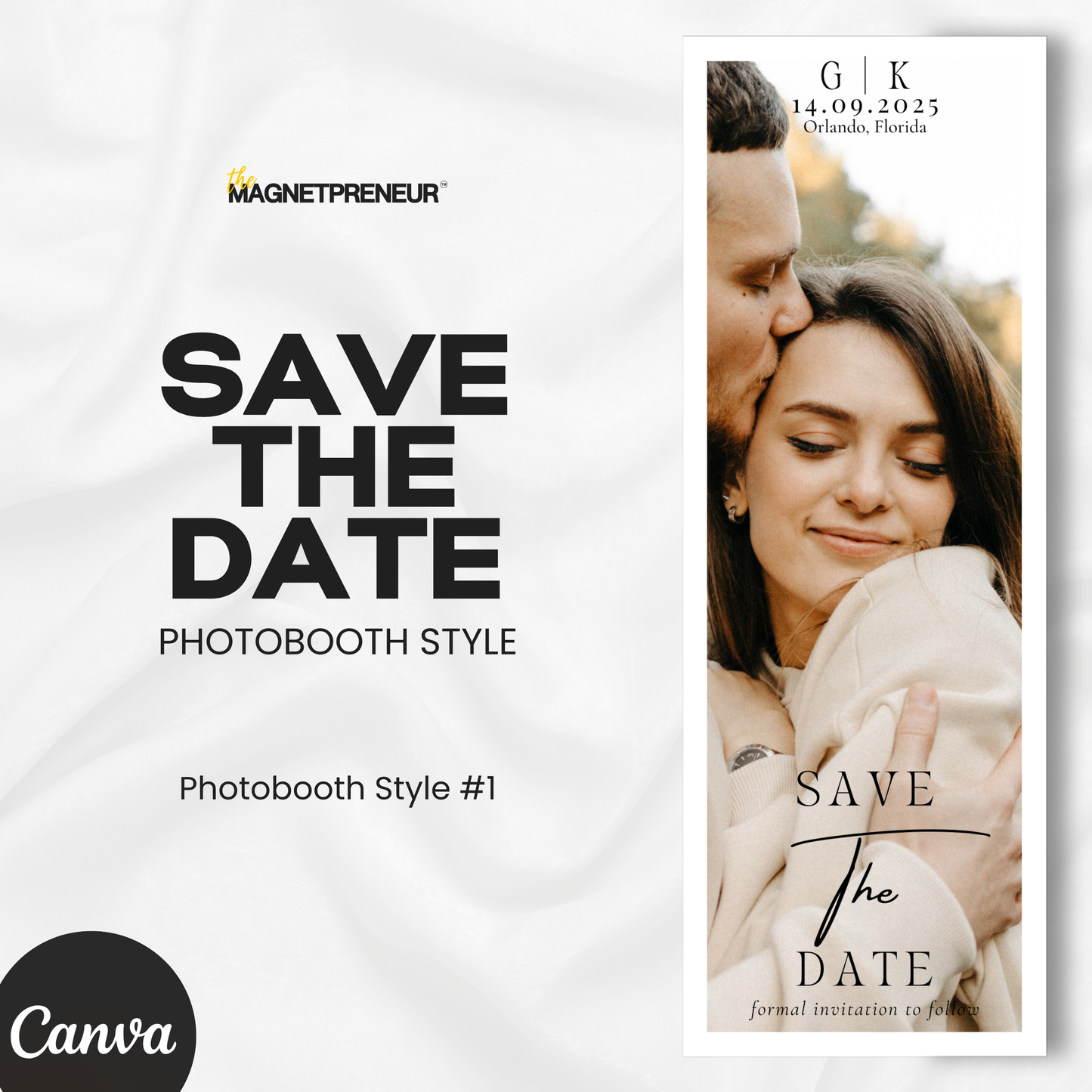 Save The Date | Photobooth Style #1 - US Letter Size